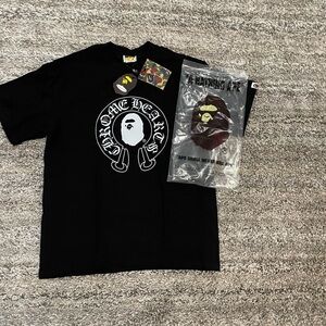 Bape Black and White Graphic  Tee